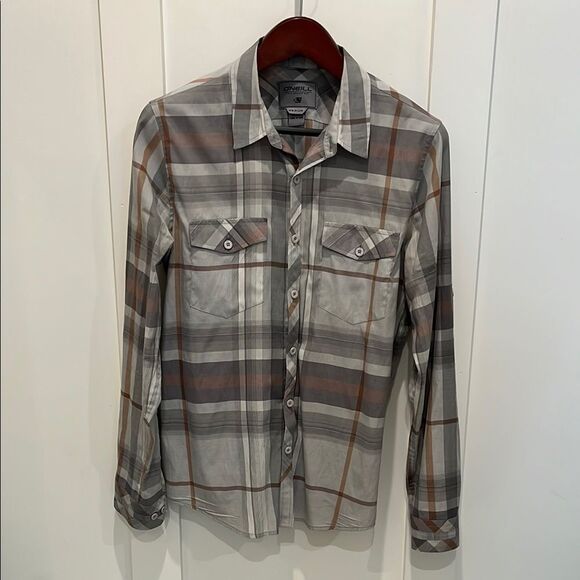 Men's O’Neill Multicolor Plaid LS Shirt - Picture 1 of 6